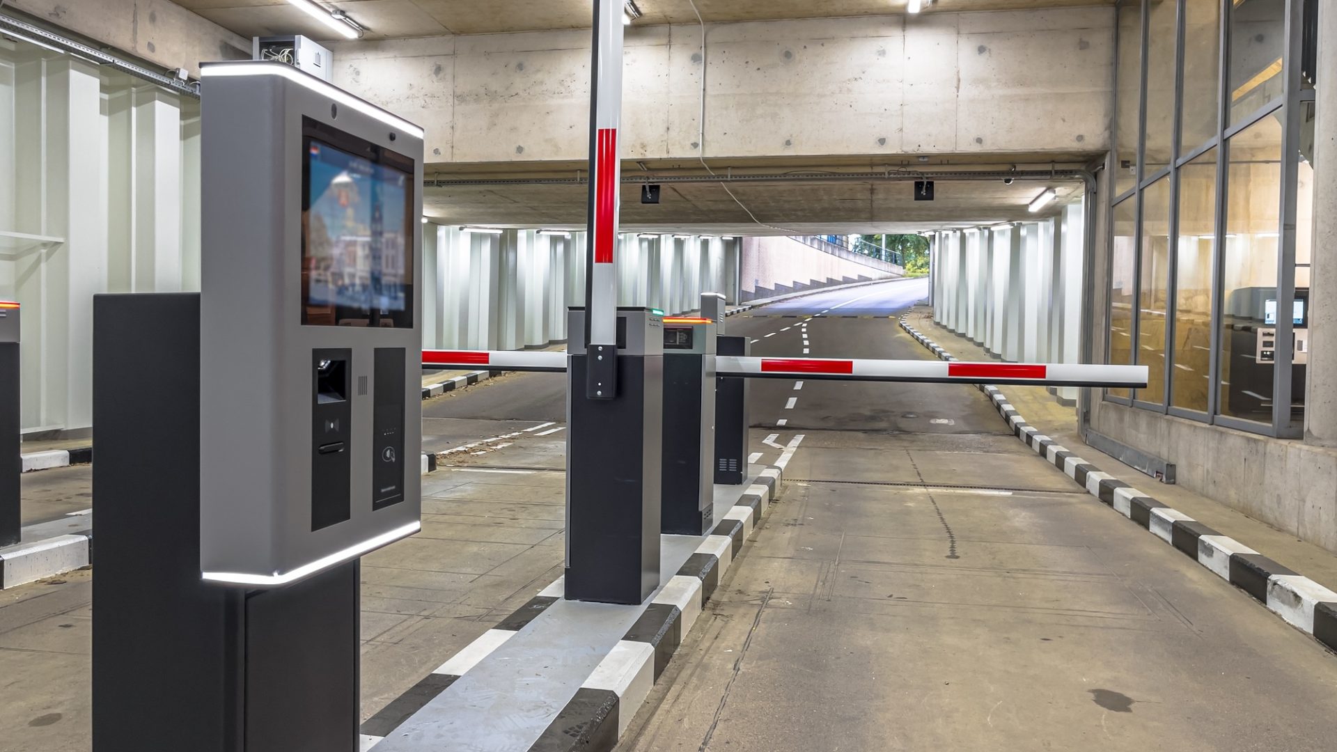 Barrier at Entrance and Exit of a car Parking garage